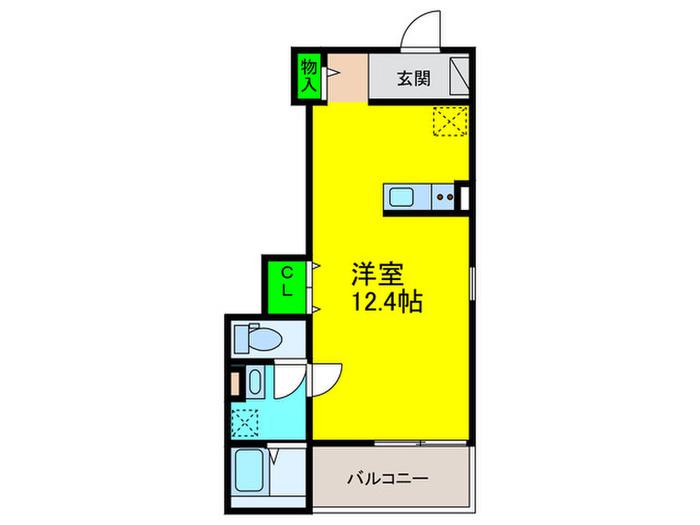 FSTYLE西取石4号館(ワンルーム/1階)の間取り写真