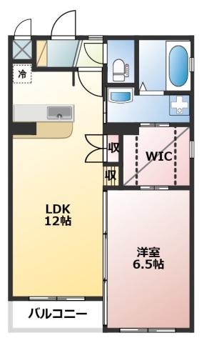 グレイスリー緑町(1LDK/1階)の間取り写真