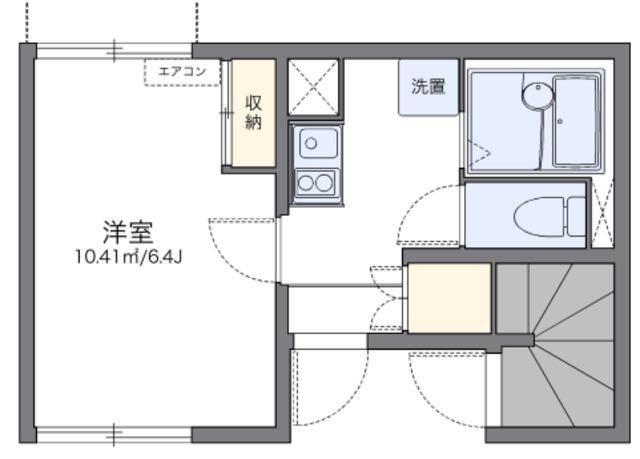 レオネクストMOE(1K/1階)の間取り写真