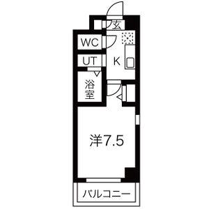 LIEBEN VILLA家賃ダウン他キャ(1K/4階)の間取り写真
