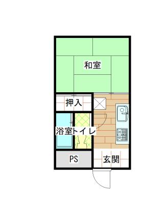 メゾン長沢(1K/1階)の間取り写真