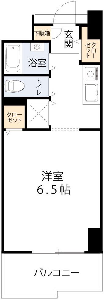 エトワール北梅田(1K/4階)の間取り写真