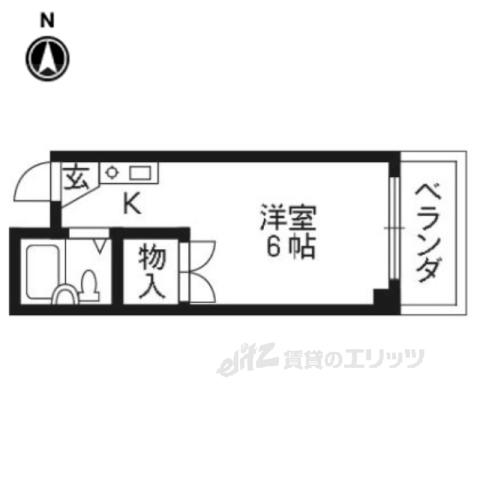 CITY88(1K/4階)の間取り写真