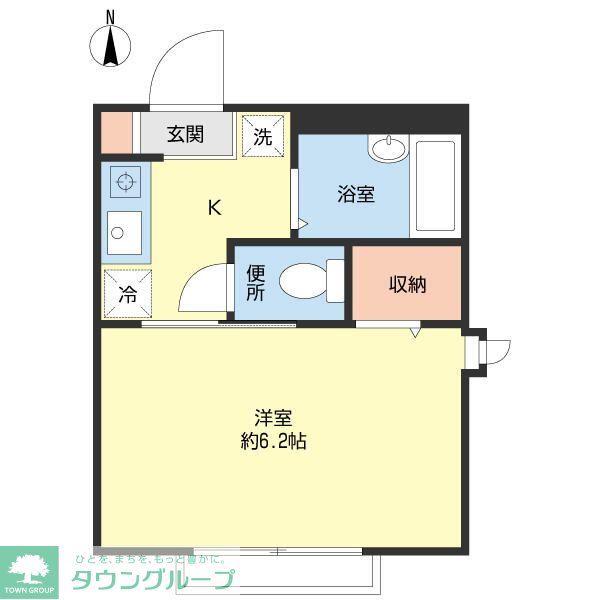 グリーンハイツA(1K/2階)の間取り写真