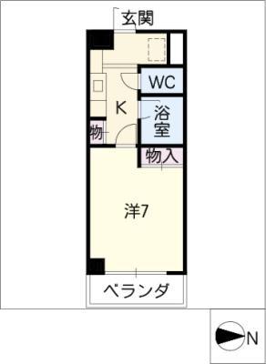 サンパーク豊年町(1K/3階)の間取り写真