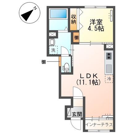 日野市日野アパート工事(1LDK/1階)の間取り写真