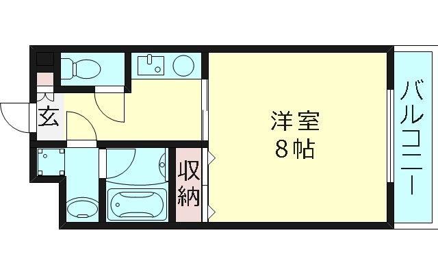 コンフォート生江(1K/3階)の間取り写真
