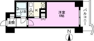 セラヴィ蒲生(ワンルーム/5階)の間取り写真