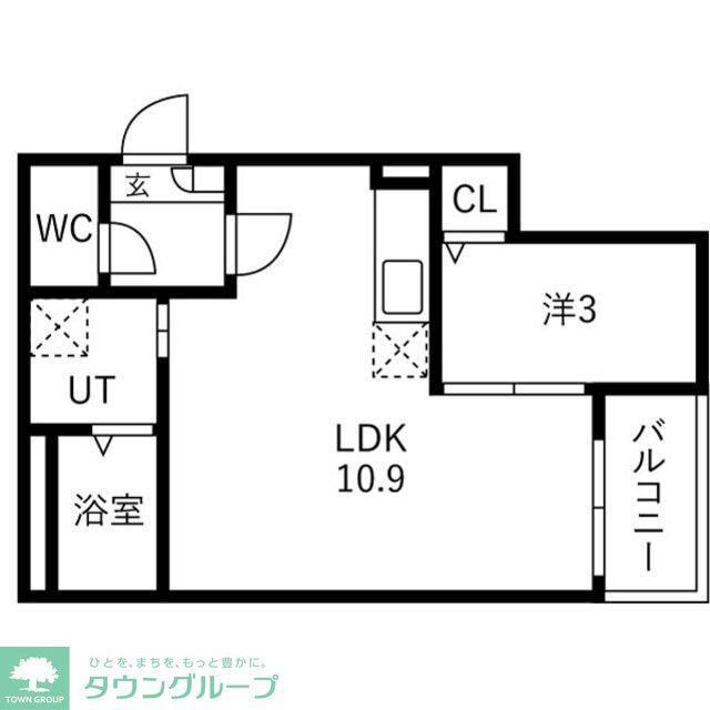 JACK MIYAHARAI(1LDK/1階)の間取り写真