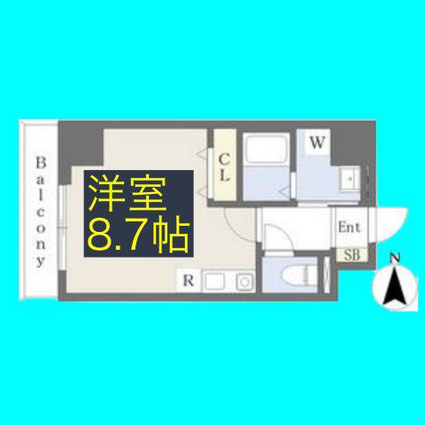 アルバ志賀本通(ワンルーム/4階)の間取り写真