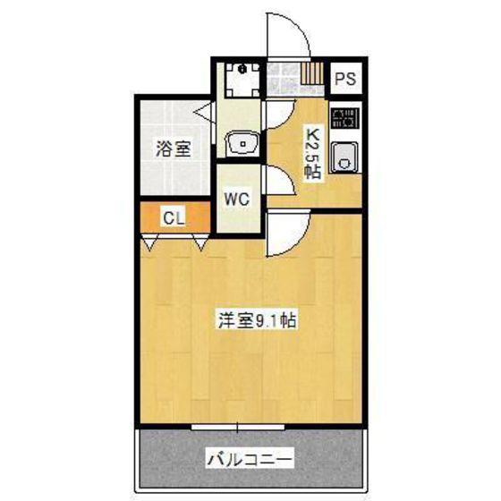 VENT VERT(1K/5階)の間取り写真