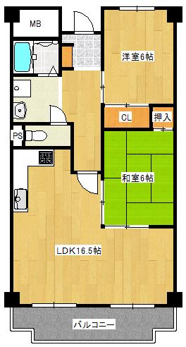 リアライズ八木(2LDK/1階)の間取り写真