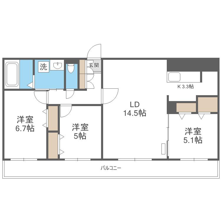 STELA POLARE(3LDK/4階)の間取り写真