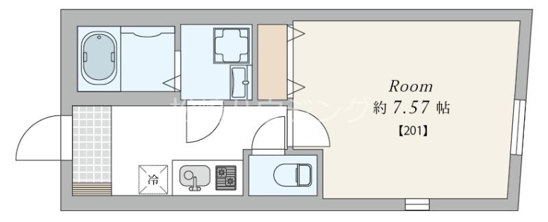 新井4丁目マンション(1K/2階)の間取り写真