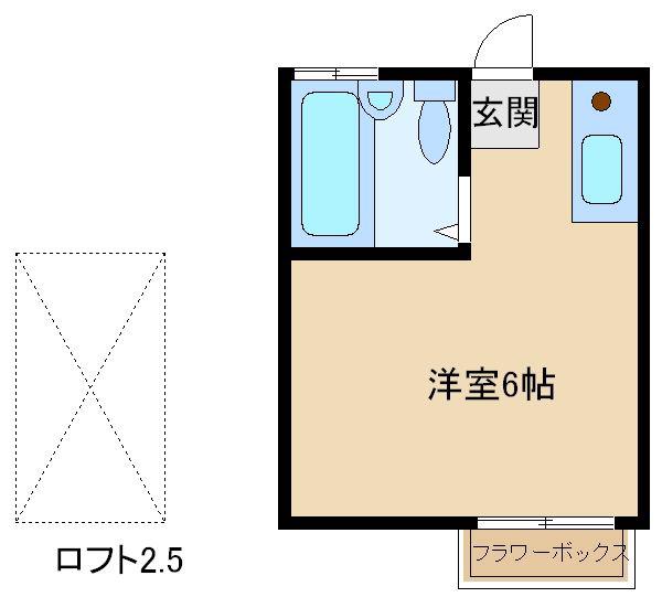 セントヒルズ小平 (ワンルーム/1階)の間取り写真