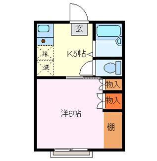ハイライフSANYO(1K/1階)の間取り写真