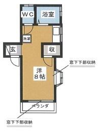 コーポケンマルチ(ワンルーム/2階)の間取り写真