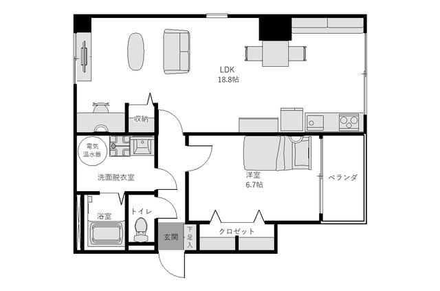 マンション・エムズ(2LDK/3階)の間取り写真