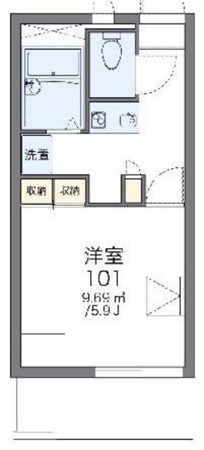 レオパレスゴールドクレスト(1K/1階)の間取り写真