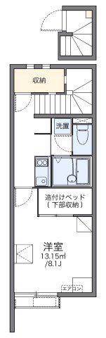 レオネクストキララII(1K/2階)の間取り写真