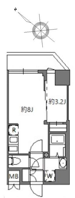 アラート横濱桜木町I(1LDK/5階)の間取り写真