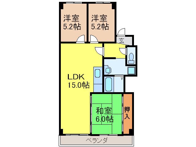 グランドロイヤルマンション(3LDK/4階)の間取り写真