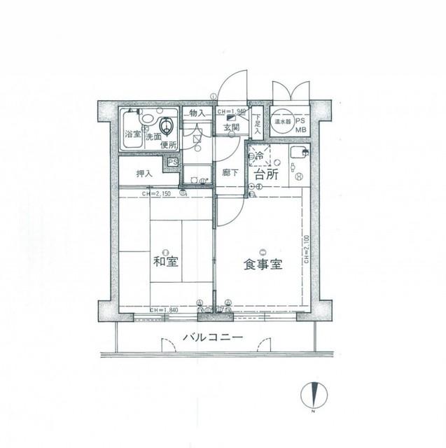 ライオンズマンション舞鶴第3(1DK/3階)の間取り写真