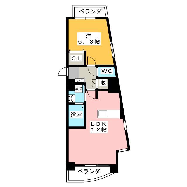 TKマンション中央III(1LDK/2階)の間取り写真