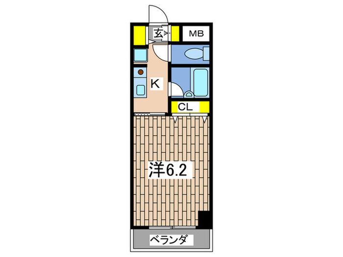 アーバンスプラザNO7(1K/2階)の間取り写真