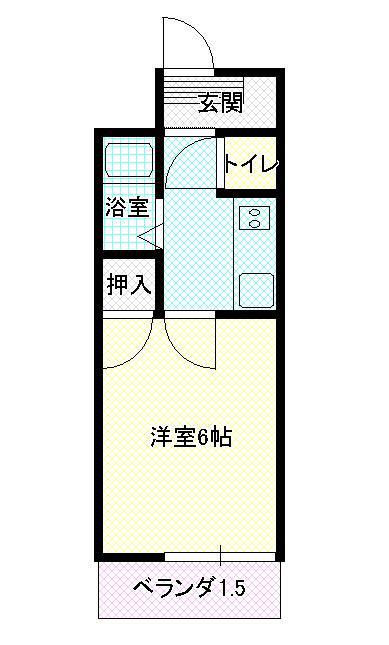 ユートピアマンション住吉(1K/2階)の間取り写真