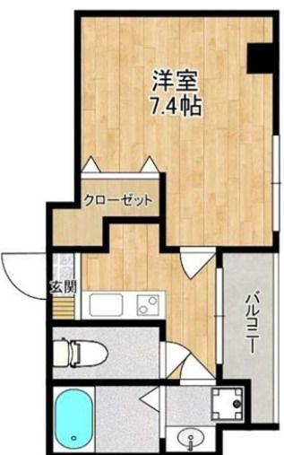 グランステージ東池袋(1K/2階)の間取り写真