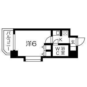 ダイヤパレス水木通弐番館(1K/3階)の間取り写真