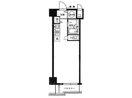 五反田リーラハイタウン(ワンルーム/8階)の間取り写真