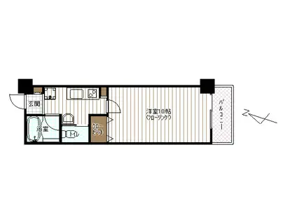 フレリア志比口(1K/7階)の間取り写真