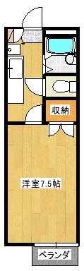 セセラギガーデン壱番館(1K/1階)の間取り写真