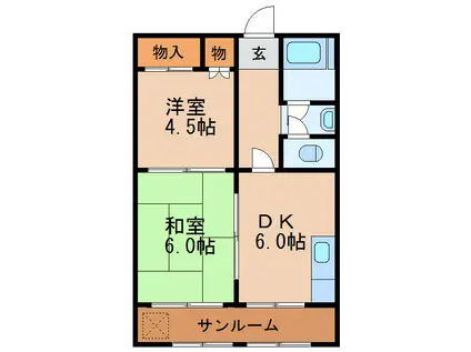 齋藤ビル(2DK/2階)の間取り写真