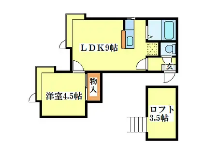 TS札幌(1LDK/2階)の間取り写真