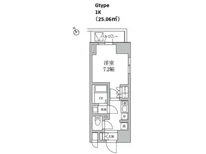 レジディア日本橋馬喰町(1K/4階)の間取り写真