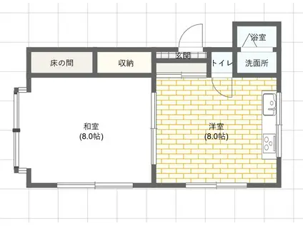 センターツリービル(1DK/3階)の間取り写真