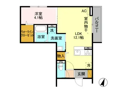 セジュール小張木 302(1LDK/3階)の間取り写真