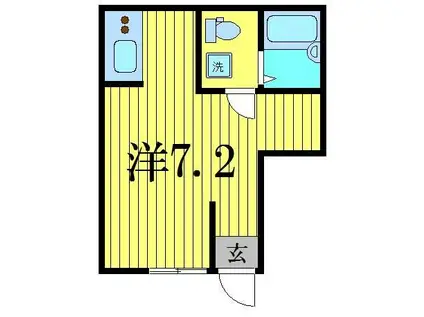 オリーブ金町(ワンルーム/1階)の間取り写真