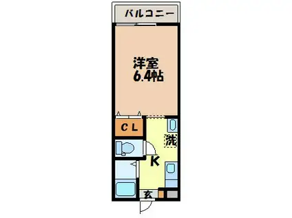 ケイズメゾン(1K/3階)の間取り写真