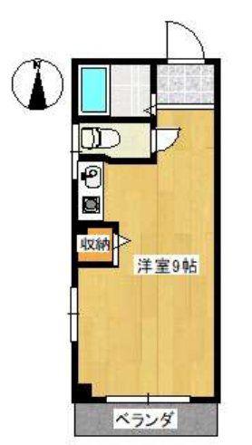 北沢江の木ビル(ワンルーム/3階)の間取り写真
