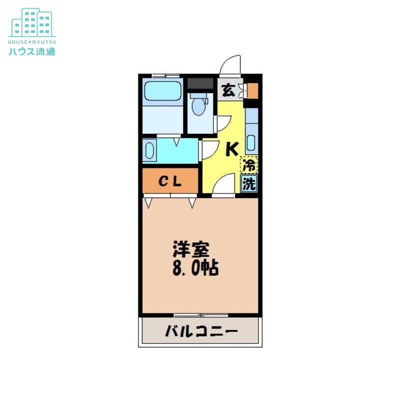 CASA LUNA(1K/1階)の間取り写真