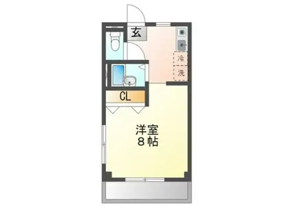 ハイムエンジェル(1K/2階)の間取り写真