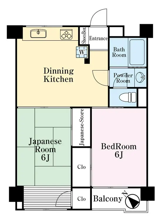 ハイツ東鶴見 4階階 間取り