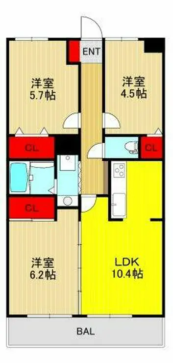 ダイヤメゾン戸田公園 3階階 間取り