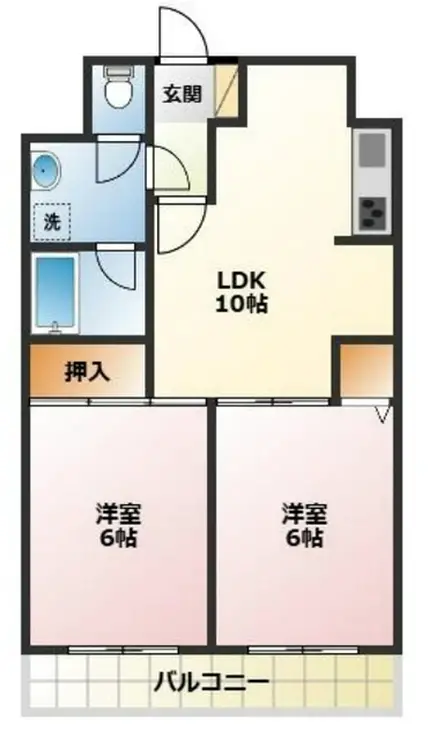 グランドール東寺尾 5階階 間取り