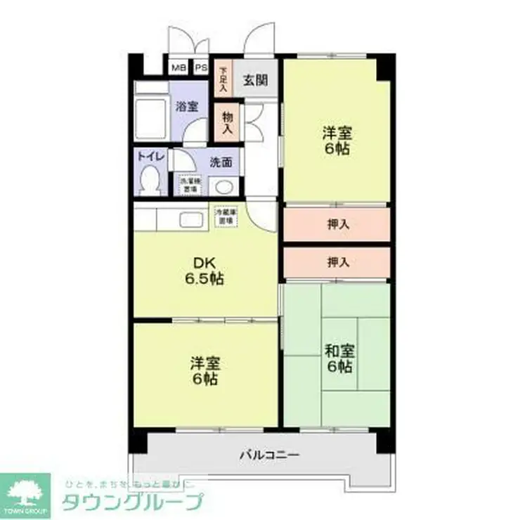 川端ハイツ 3階階 間取り