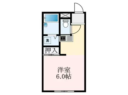 ZETTER (1K/1階)の間取り写真